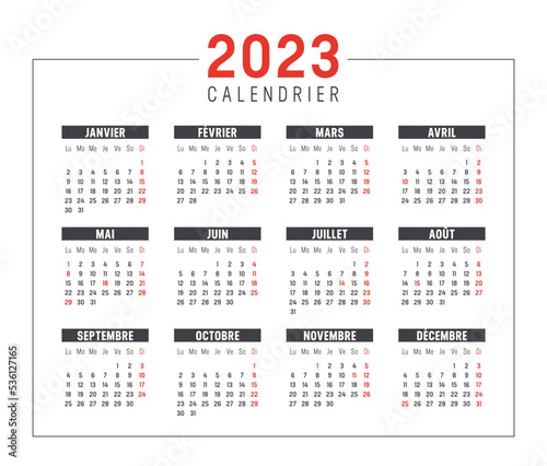 Calendrier Agenda 2023