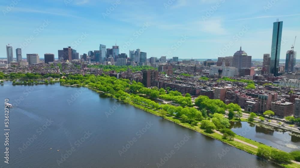 Boston downtown and Back Bay modern city skyline including John Hancock Tower, Prudential Tower, and One Dalton Street in Boston, Massachusetts MA, USA. Boston downtown and Back Bay modern city skyline including John Hancock Tower, Prudential Tower, and One Dalton Street in Boston, Massachusetts MA, USA.