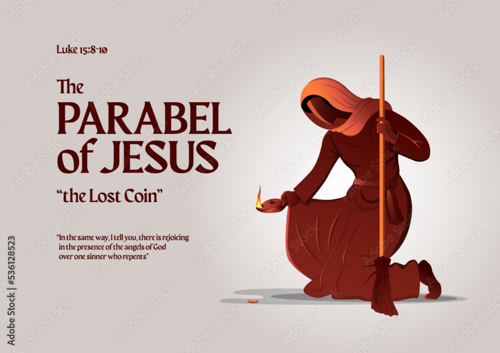 Bible Stories The Parable Of The Lost Coin Stock Vector Adobe Stock bible-stories-the-parable-of-the-lost-coin-stock-vector-adobe-stock