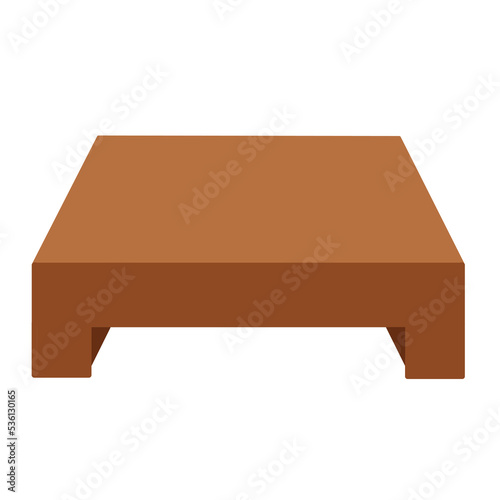 Vector of table sign isolated on white background. Simple single icon for table, furniture, furnishings, room, and home decor. Modern and minimalist style table illustration for home interior design