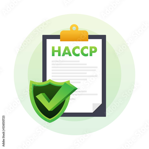 HACCP Certified icon on white background. Vector stock illustration.