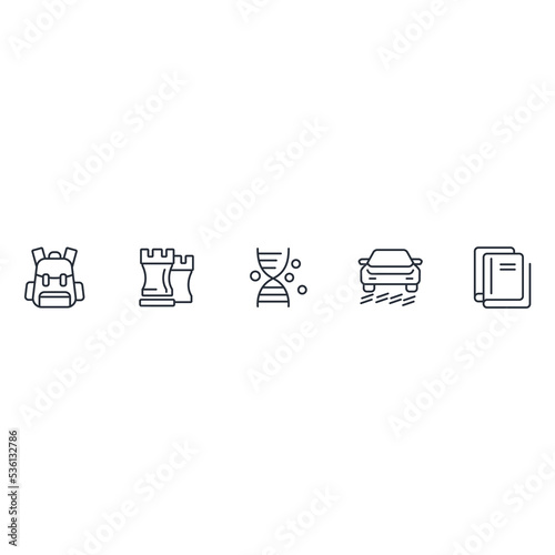 movie genres thin line icons. Vector illustration isolated on white. Editable stroke.