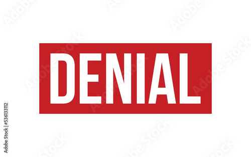 Denial Rubber Stamp Seal Vector