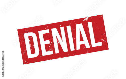 Denial Rubber Stamp Seal Vector