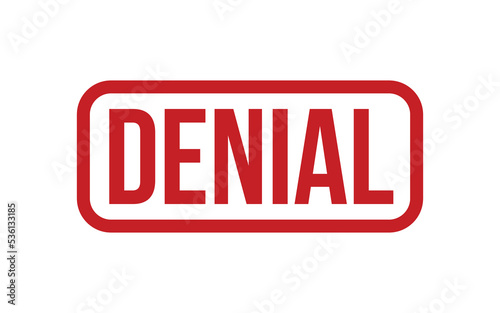 Denial Rubber Stamp Seal Vector