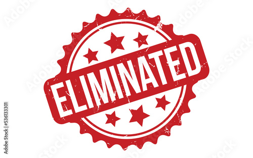 Eliminated Rubber Stamp Seal Vector