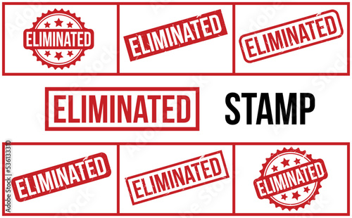 Eliminated Rubber Stamp set Vector