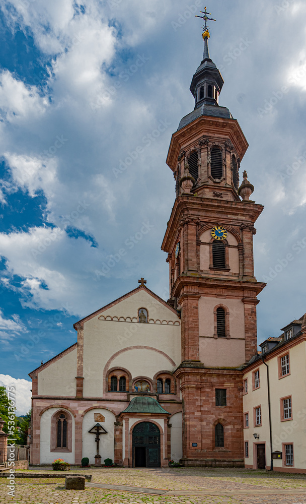 Obraz premium St. Mary‘s Church in the historic centre of Gengenbach, Kinzig Valley, Ortenau. Baden Wuerttemberg, Germany, Europe
