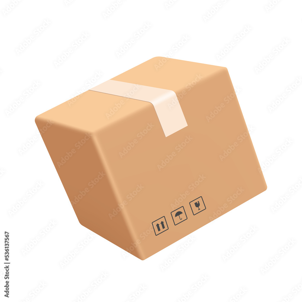 Fototapeta premium brown parcel box