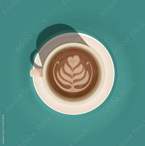 Latte art coffee