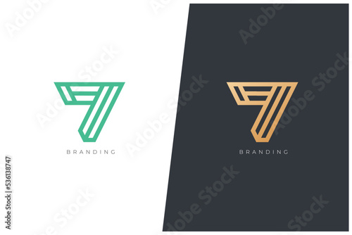 Seven 7 Number Vector Logo