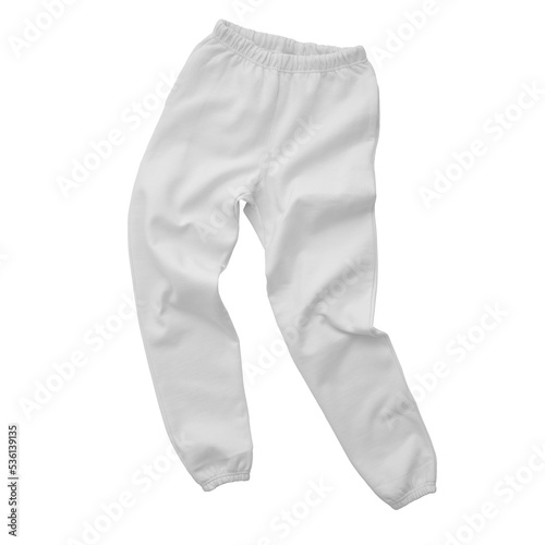 Wrinkled Unisex White Jogger Sweatpants Front Mockup photo