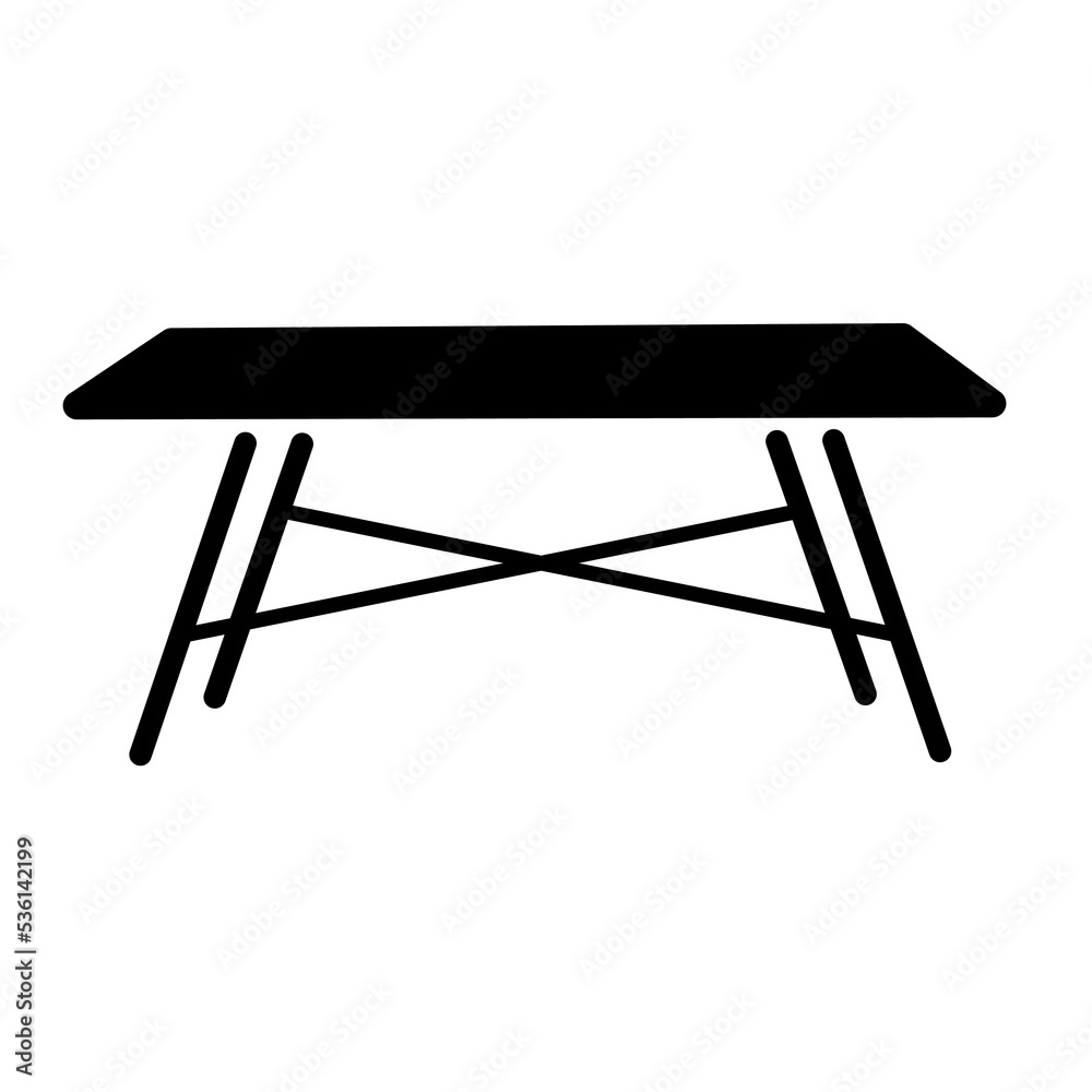 Vector of table sign isolated on white background. Simple single icon for table, furniture, furnishings, room, and home decor. Modern and minimalist style table illustration for home interior design Vector of table sign isolated on white background. Simple single icon for table, furniture, furnishings, room, and home decor. Modern and minimalist style table illustration for home interior design