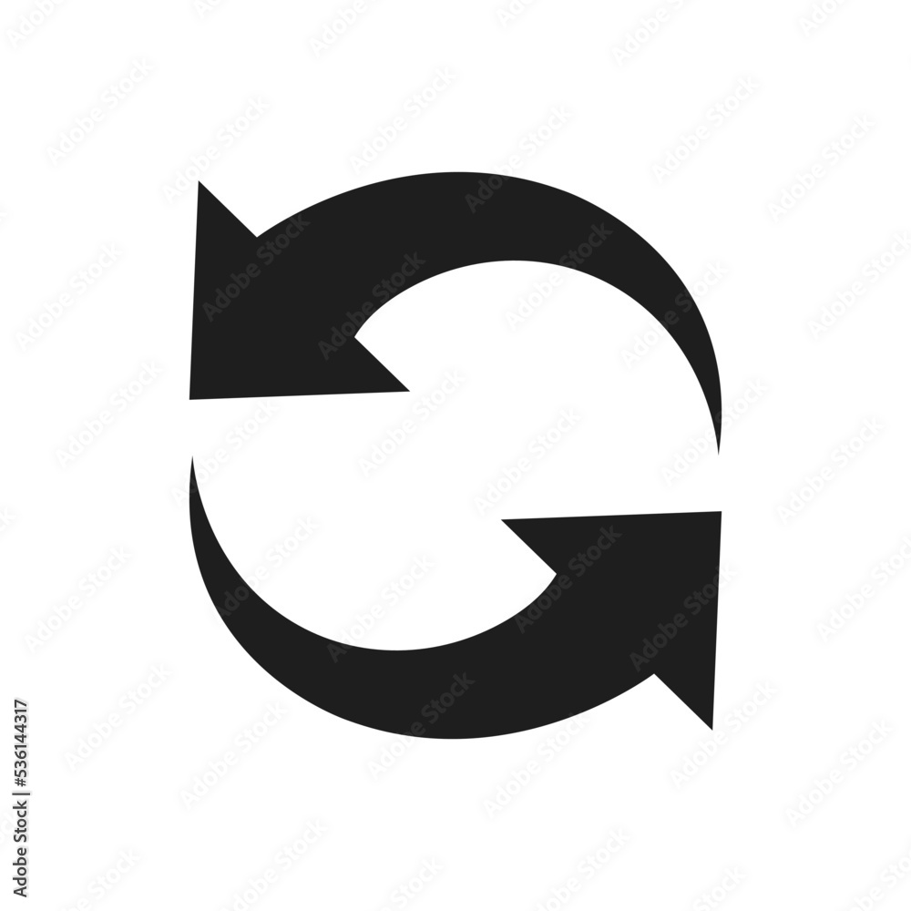 Reverse Arrow icon. Recycle sign. Arrow icons are isolated in the background. vector illustration Reverse Arrow icon. Recycle sign. Arrow icons are isolated in the background. vector illustration