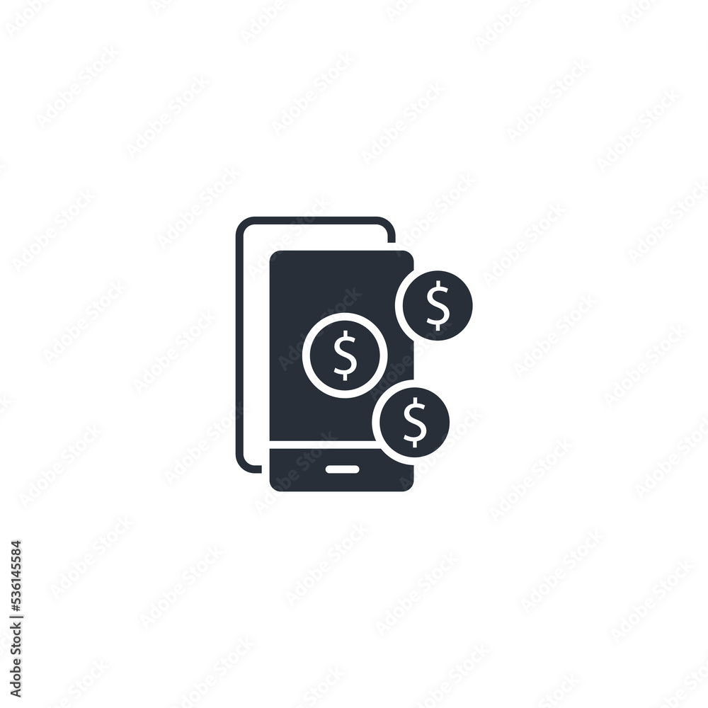 mobile banking thin line icons. Vector illustration isolated on white. Editable stroke.
