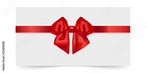 red bow, ribbon, gift wrapping © Анастасия Гудыменко