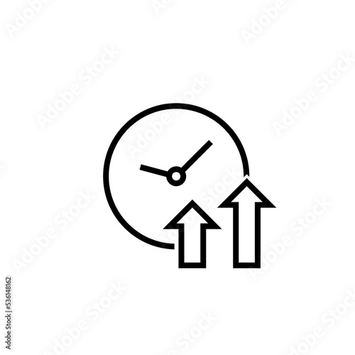 Clock vector line icon. Simple clock icon