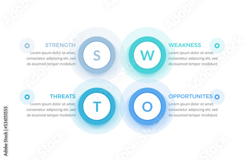 SWOT analysis diagram, infographic template
