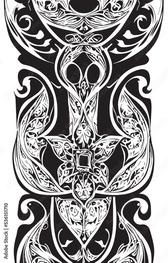 Gothic graphic black and white patterns