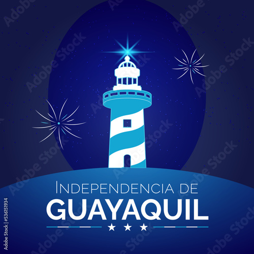 Independence of Guayaquil ecuador santa Ana Hill