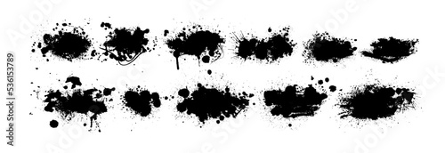 A set of black blots. Vector illustration