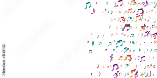 Musical note icons vector illustration. Song