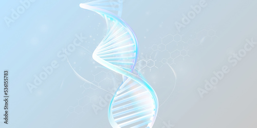 Abstract model of double helix structure of DNA.
