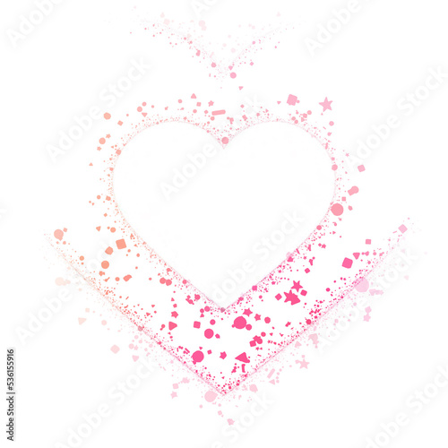 heart of pink hearts splatted transparent back digital image pattern 