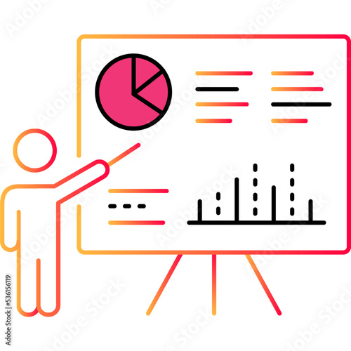 Teaching line icon training and education vector