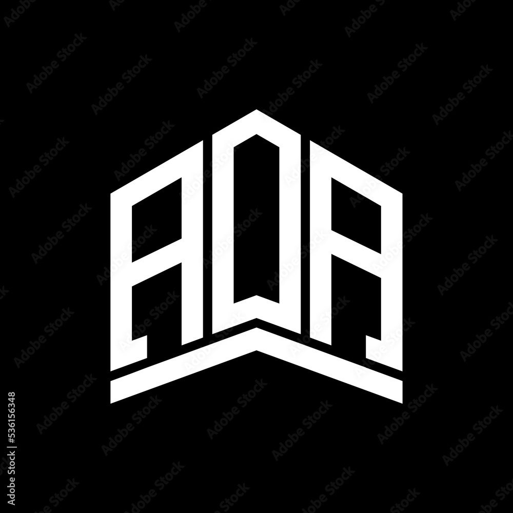 AOA Letter logo white background .AOA technology logo design vector