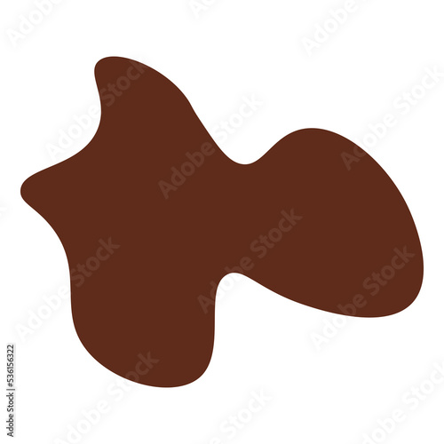 Shape chocolate splash. Vector illustration.