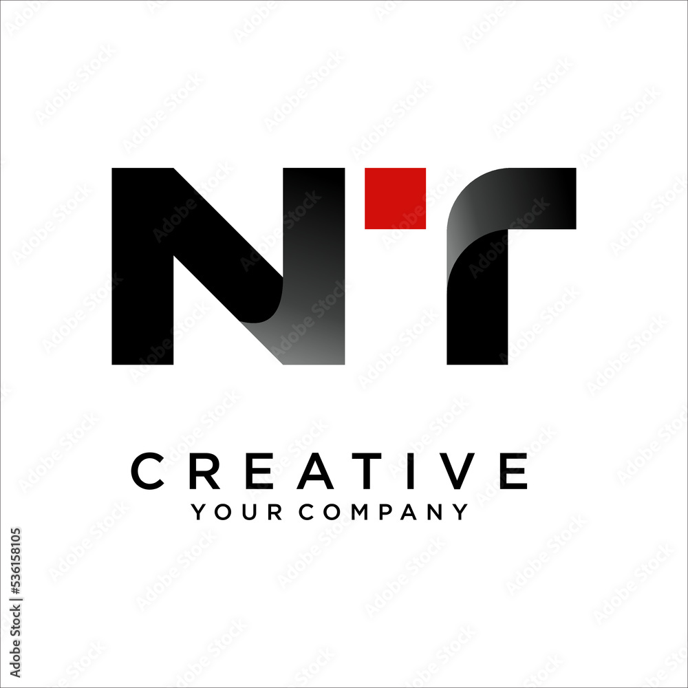 Fototapeta premium TN,NT Letter Logo Design Template