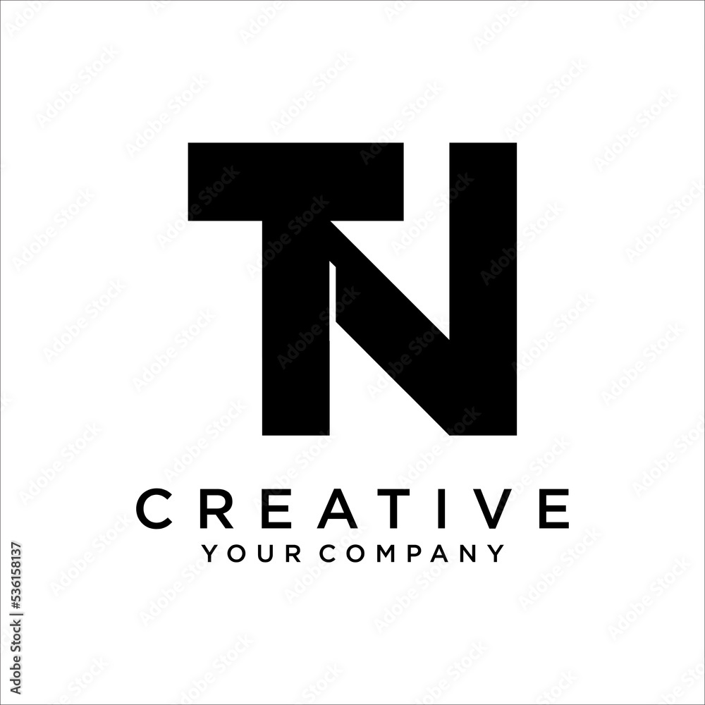 TN,NT Letter Logo Design Template TN,NT Letter Logo Design Template