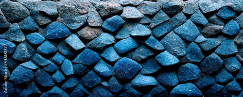Fotografiet Blue stone texture wall