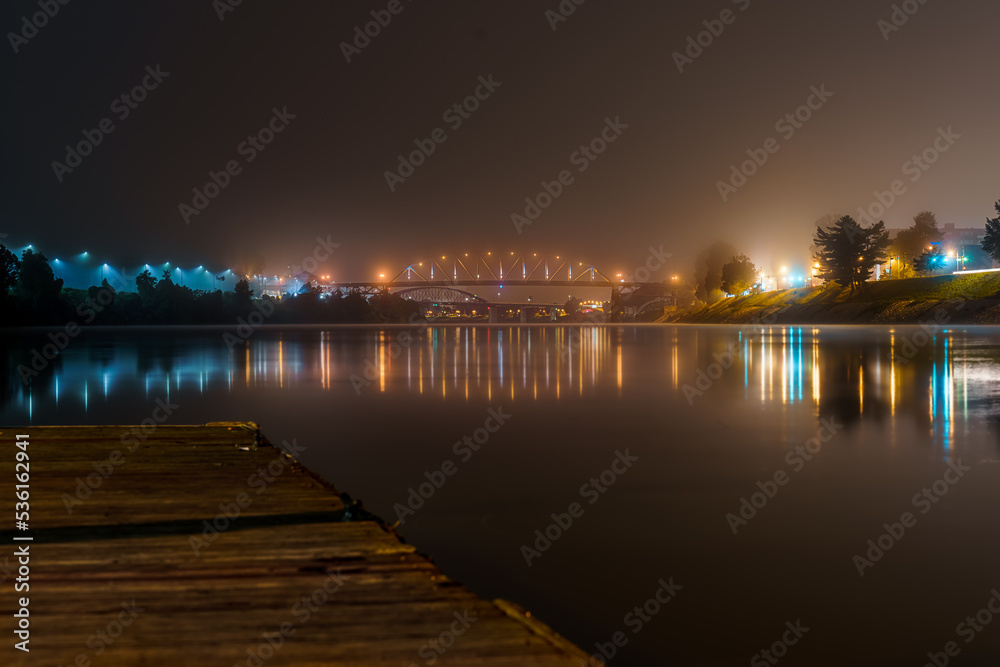 night view of the river
