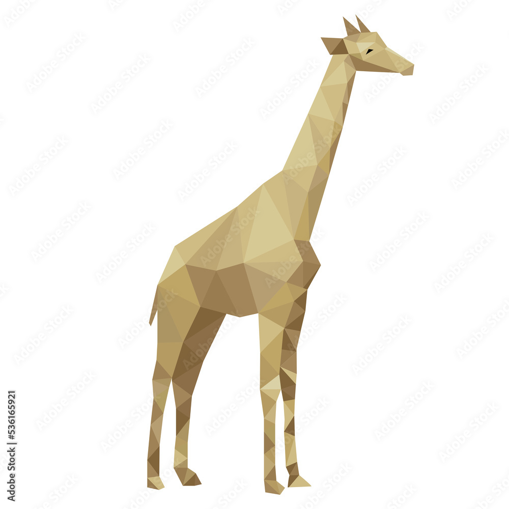 Naklejka premium Abstract stylized giraffe PNG illustration with transparent background