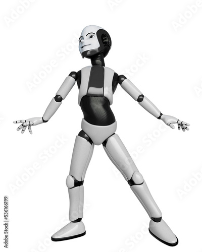 robot boy cartoon dancing