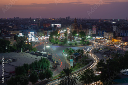 Multan time lapse of traffic at night