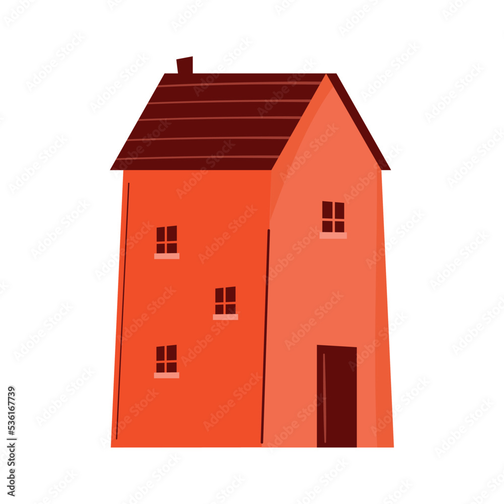 red building front red building front
