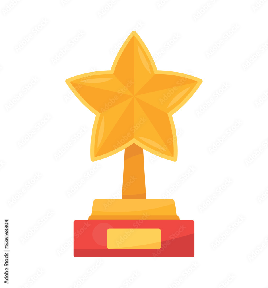 star trophy golden award star trophy golden award