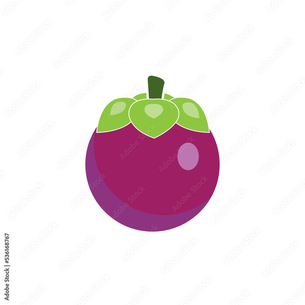 mangosteen icon logo vector design template mangosteen icon logo vector design template
