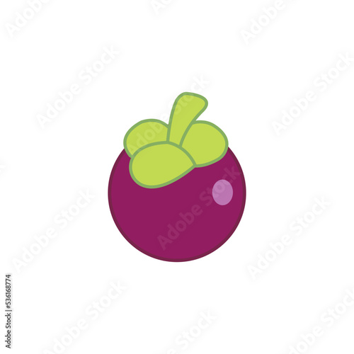 mangosteen icon logo vector design template