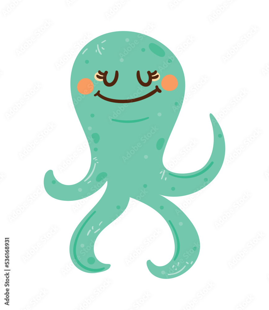 cute octopus animal character cute octopus animal character