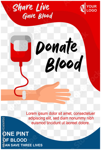 world blood day poster template