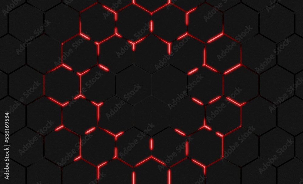 Red lighten hexagon plates Red lighten hexagon plates