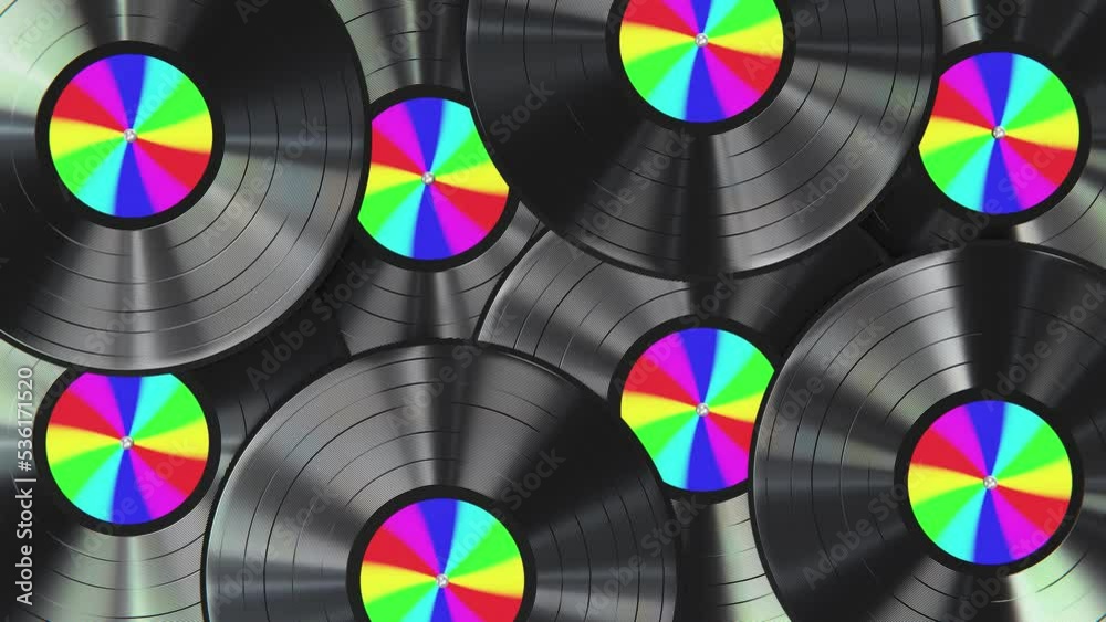 Realistic seamless looping 3D animation of the spinning classic black