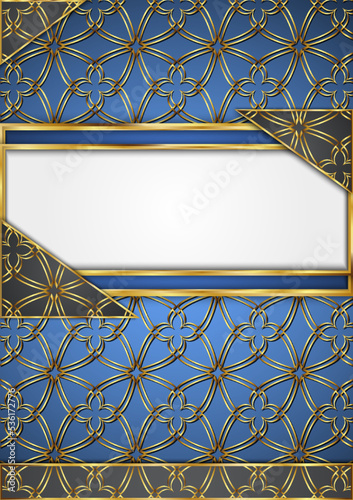 Golden label and luxury background for designs.Blank for message or text.