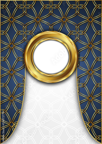 Golden label and luxury background for designs.Blank for message or text.