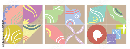 decorative material abstract design for background post media  social, printing wall art, background, brochure element, 