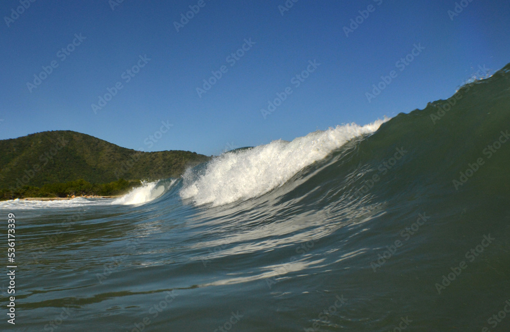 beautiful waves on a beach of the caribbean sea in Venezuela beautiful waves on a beach of the caribbean sea in Venezuela